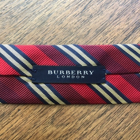 Burberry by Drakes Rare Handmade Striped Silk Tie - Picture 6 of 8